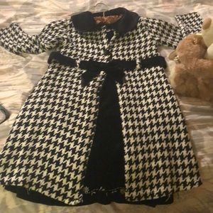 Girls velvet dress and coat